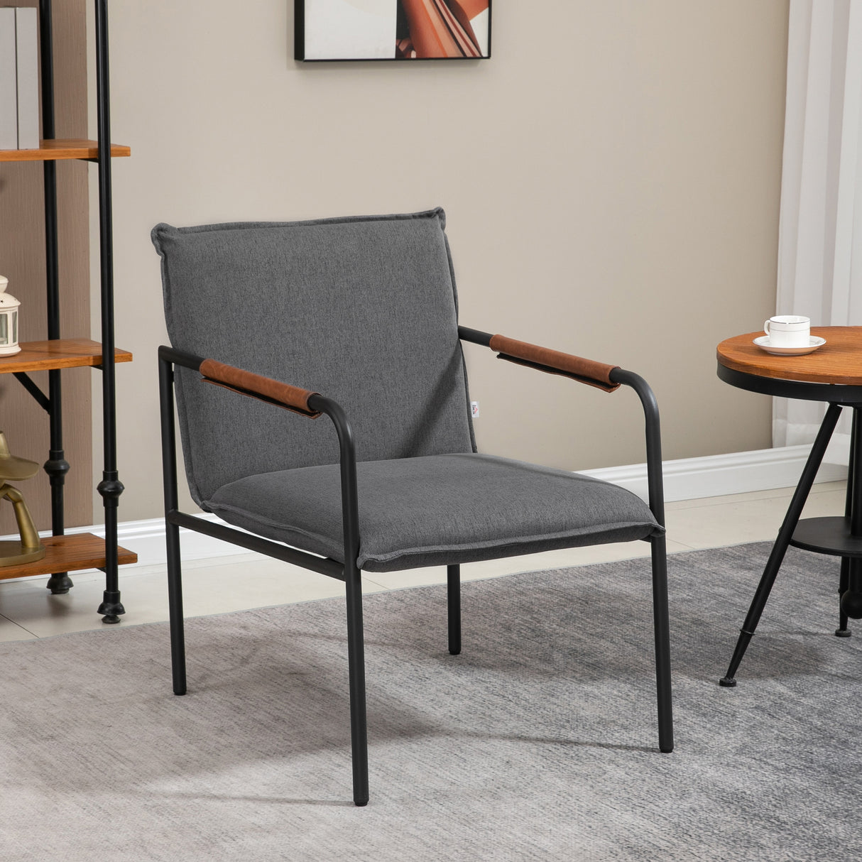 easycomfort easycomfort sedia moderna per soggiorno e camera da letto con braccioli seduta imbottita e tessuto effetto lino 65 5x85x85 cm