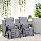 easycomfort easycomfort sedia sdraio da giardino zero gravity set 2 pezzi con schienale regolabile su 9 posizioni e cuscini 65x70x111cm grigio
