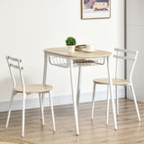 easycomfort easycomfort sedie e tavolo da pranzo set 3 pezzi con 2 sedie e tavolo ovale con ripiano in mdf e acciaio