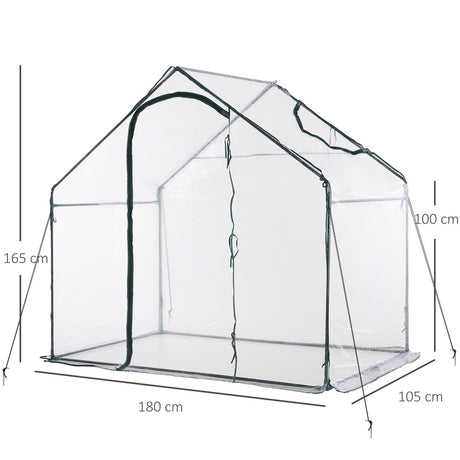 easycomfort easycomfort serra a casetta da giardino terrazzo balcone per orto piante trasparente in pvc ean 8054111840835