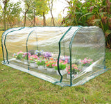easycomfort easycomfort serra da giardino a tunnel in pvc telaio in acciao trasparente 200x100x80cm ean 8054111849159