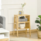 easycomfort easycomfort set 2 comodini design aperto e impilabile struttura in bambu 43x32 5x42cm