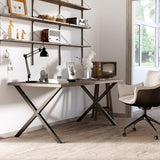 easycomfort easycomfort set 2 pezzi gambe tavolo in acciaio a x con 16 viti incluse gambe preforate con 4 fori 80x4x72cm nero