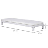 easycomfort easycomfort set 2 sdraio da giardino in pe rattan con cuscino imbottito bianco ean 8055776914060