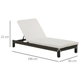 easycomfort easycomfort set 2 sdraio da giardino in pe rattan marrone con cuscino imbottito crema ean 8055776915937