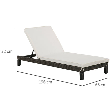 easycomfort easycomfort set 2 sdraio da giardino in pe rattan marrone con cuscino imbottito crema ean 8055776915937