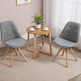 easycomfort easycomfort set 2 sedie imbottite con gambe in legno e rivestimento grigio ean 8055776912974