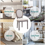 easycomfort easycomfort set 2 sedie medaglione imbottite in legno con rivestimento in lino bianco ivory ean 8055776913643