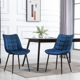 easycomfort easycomfort set 2 sedie moderne imbottite per soggiorno stile nordico velluto blu ean 8055776912653