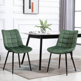 easycomfort easycomfort set 2 sedie moderne imbottite per soggiorno stile nordico velluto verde ean 8055776911335