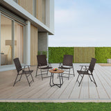 easycomfort easycomfort set 4 pezzi sedie pieghevoli da giardino in rattan e acciaio marrone ean 8055776913469