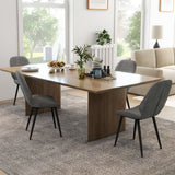 easycomfort easycomfort set 4 sedie da cucina in tessuto effetto velluto grigio con design salvaspazio 46x56x86 cm