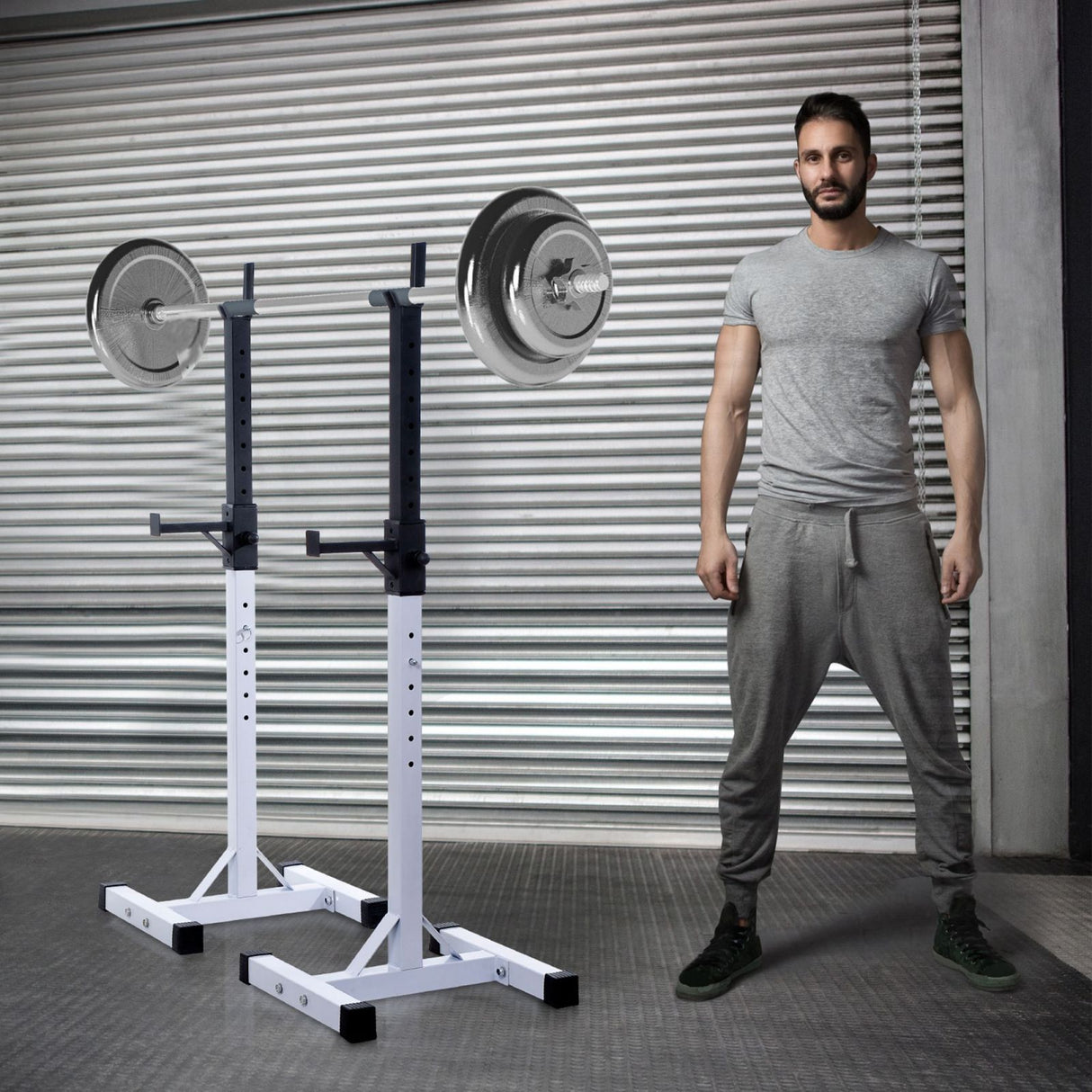 easycomfort easycomfort supporto bilanciere porta manubri per pesistica max 200kg ean 8054111843874