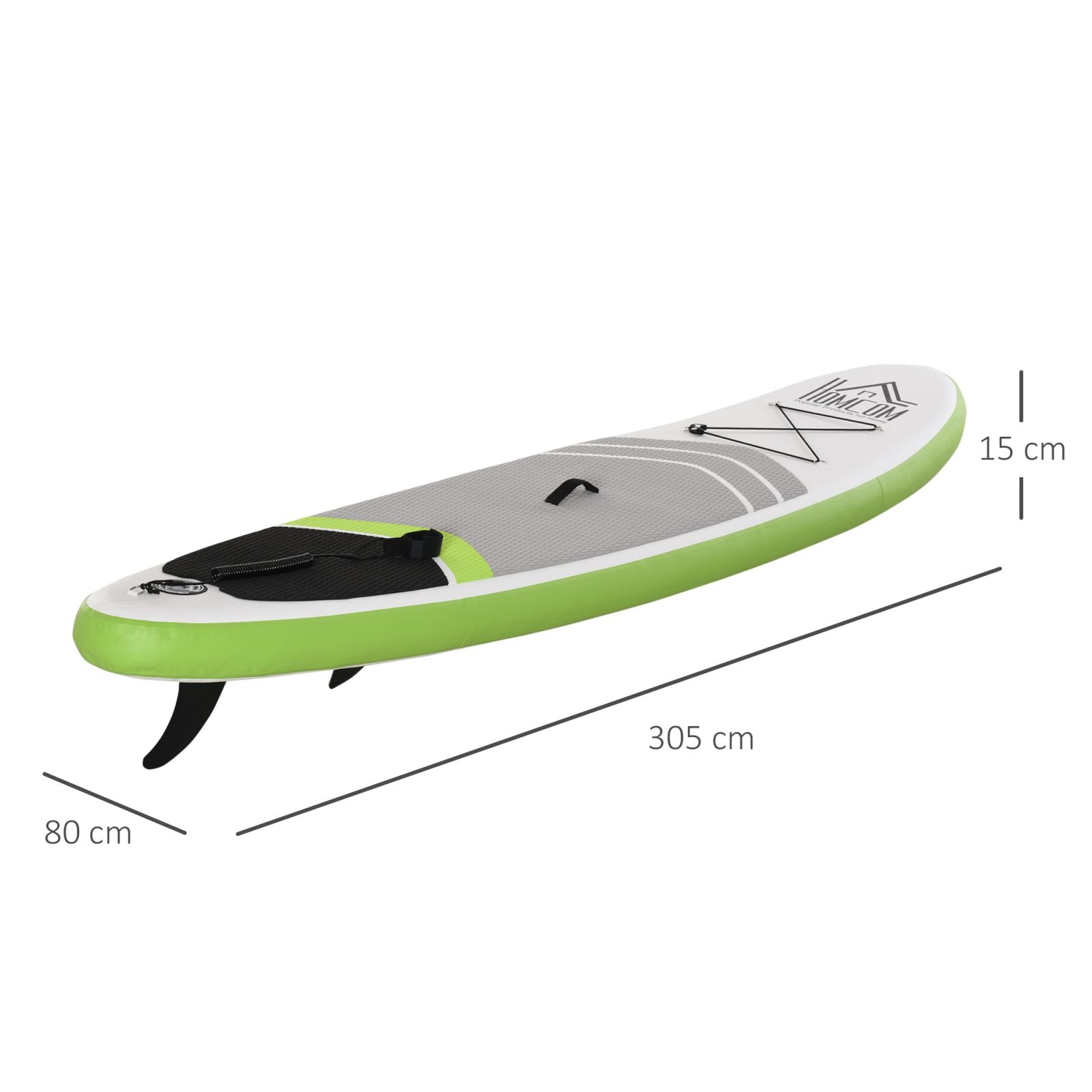 EASYCOMFORT Tavola SUP Gonfiabile con Accessori Inclusi, Tavola da Surf  Stand Up Paddle Board per Adulti e Teenager, 305x75x15cm Verde e Bianco