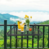 easycomfort easycomfort tavolino da balcone ringhiera appeso braccio e ripiano regolabile nero 60 x 56 5 x 45 cm ean 8054111846509