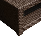 easycomfort easycomfort tavolino rettangolare da giardino in pe rattan marrone 93x56x38 5cm ean 8055776911243