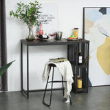 easycomfort easycomfort tavolo alto da bar e cucina struttura in acciaio con 2 mensole ean 8054144138084