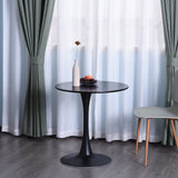 easycomfort easycomfort tavolo da cocktail minimal rotondo con base in metallo nero d70 x 73 cm ean 8054144134130