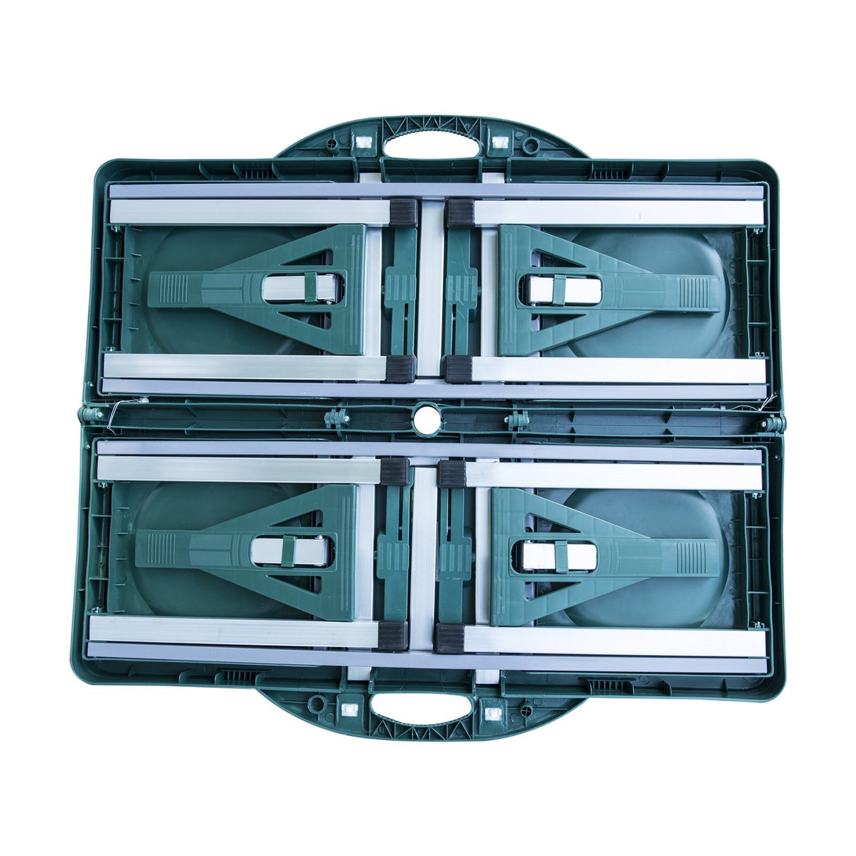 easycomfort easycomfort tavolo da picnic con 4 sedie richiudibile a valigetta in alluminio verde 84 5x39x10cm ean 8054111846257