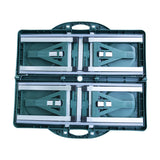 easycomfort easycomfort tavolo da picnic con 4 sedie richiudibile a valigetta in alluminio verde 84 5x39x10cm ean 8054111846257