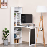 easycomfort easycomfort tavolo scrivania pieghevole con libreria e lavagna bianco ean 8054111849425