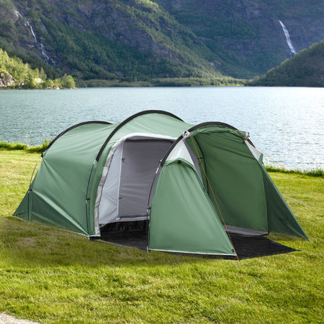 easycomfort easycomfort tenda da campeggio 4 posti ampio vestibolo impermeabile verde scuro ean 8055776911151