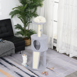 easycomfort easycomfort tiragraffi a colonna per gatti con 3 livelli cuccia e corda sisal grigio ean 8054111842921