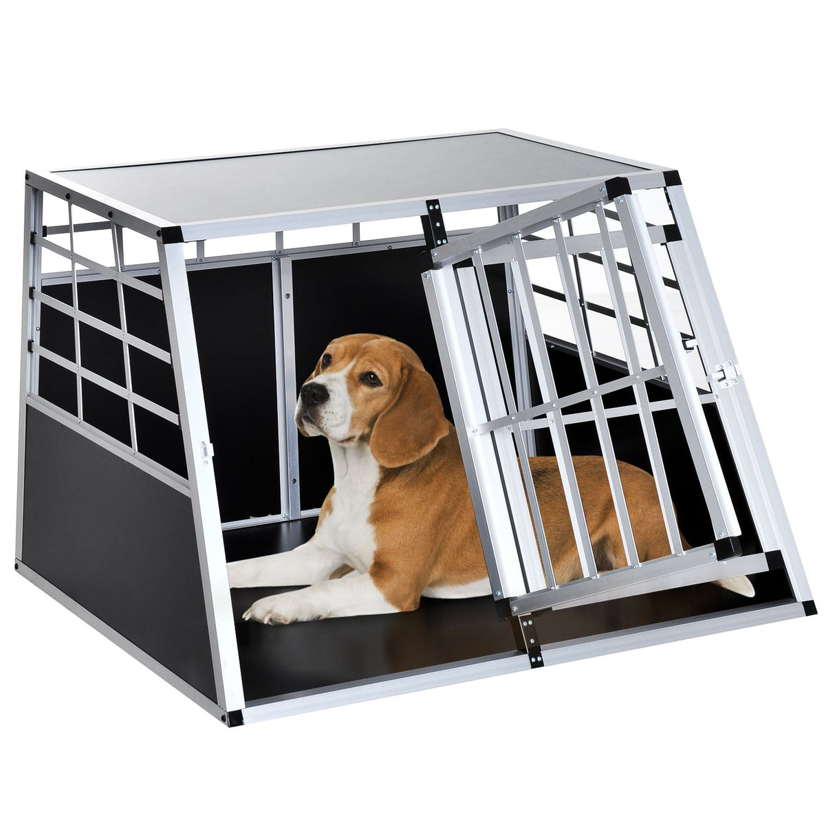 easycomfort easycomfort trasportino per cane in alluminio con parete mobile e chiusura 104x91x69cm ean 8055776914220