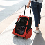 easycomfort easycomfort trolley zaino 2 in 1 per piccoli animali domestici rosso 35x27x49cm ean 8054111842730