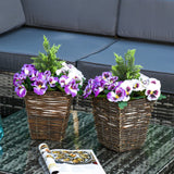 easycomfort easycomfort vaso fiori finti di phalaenopsis viola e bianchi pianta finta alta 45cm ean 8054111847780