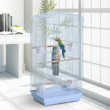 easycomfort easycomfort voliera per uccelli gabbia per uccelli voliera pappagalli bianco 47 5x36x91cm ean 8054111849418