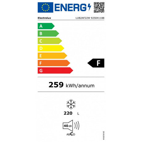 electrolux congelatore verticale electrolux lub2af22w optispace 224 lt classe f ean 7332543720996