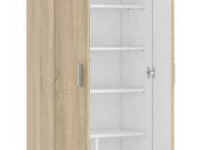 fores armadio multiuso fores a 2 ante e 5 ripiani cm 59x37x180h colore rovere