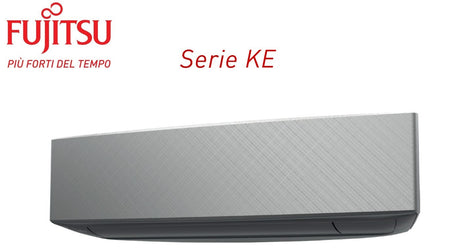 fujitsu climatizzatore condizionatore fujitsu dual split inverter serie ke 99 con aoyg14kbta2 r 32 wi fi optional 90009000 colore argento silver novita ean 8059657011121