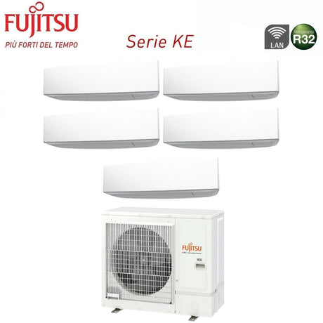 fujitsu climatizzatore condizionatore fujitsu penta split inverter serie ke white 9991214 con aoyg36kbta5 r 32 wi fi integrato 9000900090001200014000 colore bianco