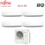 fujitsu climatizzatore condizionatore fujitsu quadri split inverter serie ke white 77712 con aoyg30kbta4 r 32 wi fi integrato 70007000700012000 colore bianco