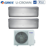 gree climatizzatore condizionatore gree dual split inverter serie u crown 912 con gwhd14nk6oo r 32 wi fi integrato 900012000