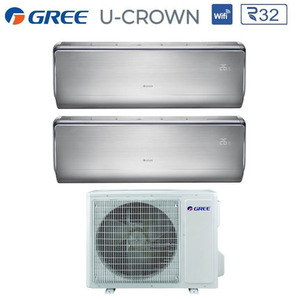 immagine-2-gree-climatizzatore-condizionatore-gree-dual-split-inverter-serie-u-crown-99-con-gwhd14nk6oo-r-32-wi-fi-integrato-90009000-ean-8059657012098