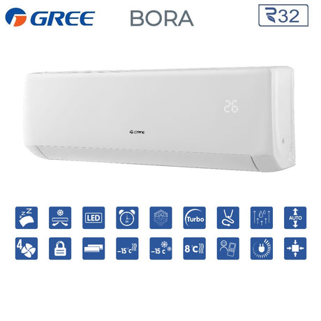gree climatizzatore condizionatore gree inverter serie bora 24000 btu r 32 classe aa ean 8059657002532