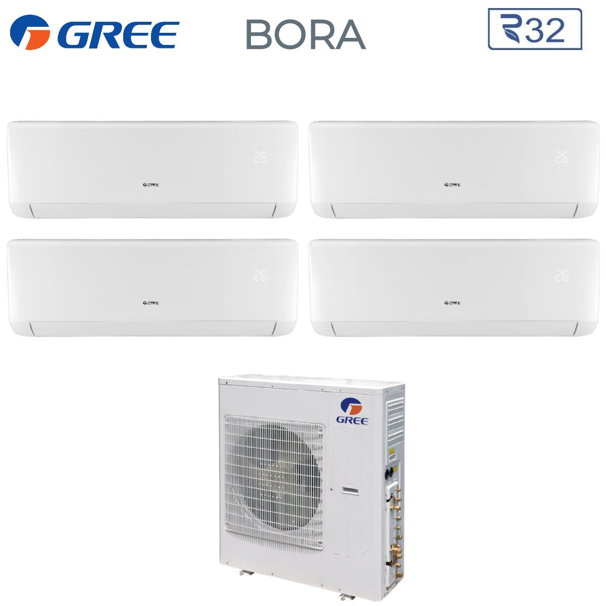 gree climatizzatore condizionatore gree penta split inverter serie bora 99121212 gwhd42nk6lo r 32 90009000120001200012000