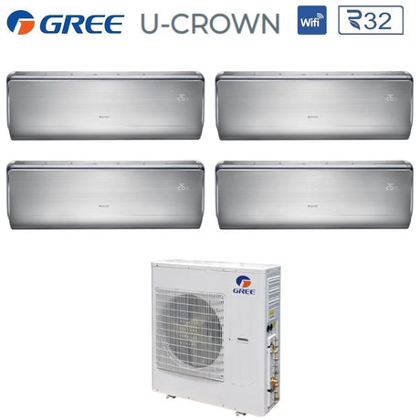 gree climatizzatore condizionatore gree quadri split inverter serie u crown 99912 con gwhd28nk6oo r 32 wi fi integrato 90009000900012000