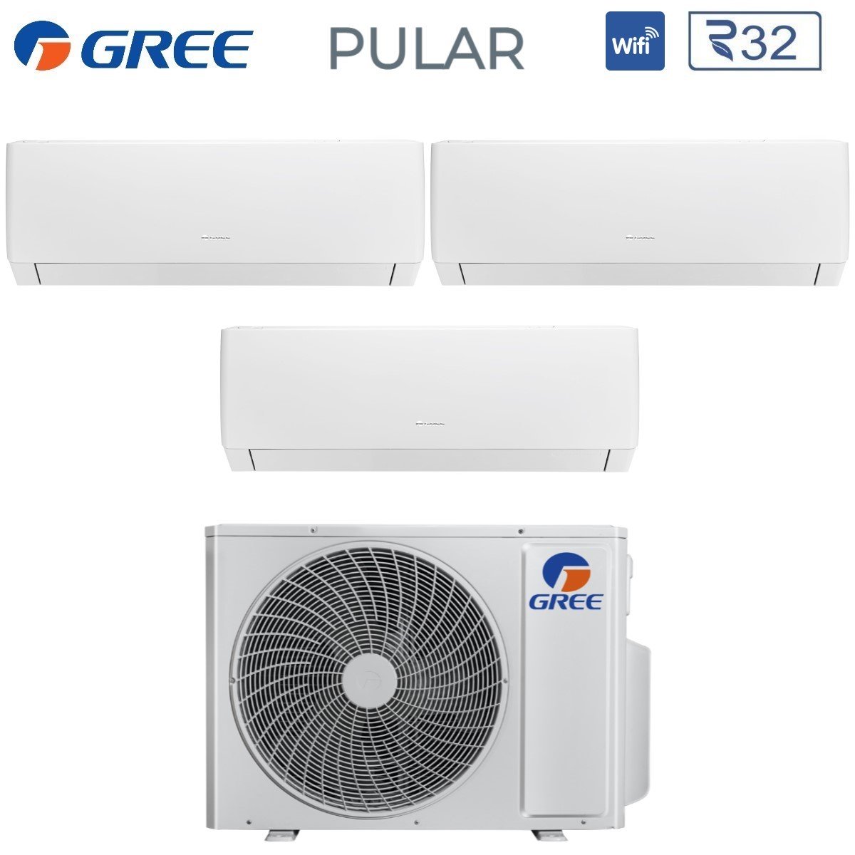 gree climatizzatore condizionatore gree trial split inverter serie pular 779 con gwhd24nk6oo r 32 wi fi integrato 700070009000