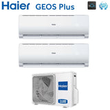 haier climatizzatore condizionatore haier dual split inverter serie geos plus 99 con 2u50meffra r 32 wi fi integrato 90009000