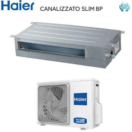 haier climatizzatore condizionatore haier inverter canalizzato slim bassa prevalenza 12000 btu ad35s2ss1fa r 32 wi fi optional nessun pannello