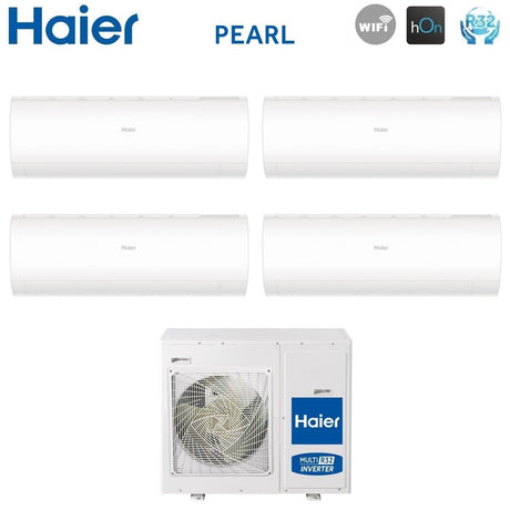 haier climatizzatore condizionatore haier quadri split inverter serie pearl 9999 con 4u75s2sr2fa r 32 wi fi integrato 9000900090009000 novita