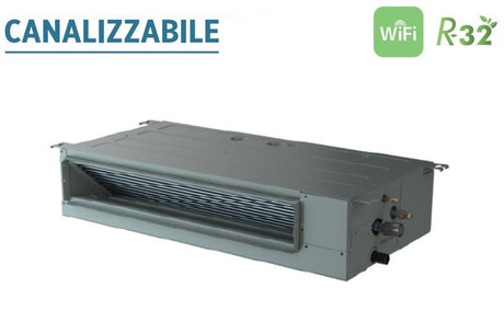 hisense climatizzatore condizionatore hisense dual split inverter canalizzato canalizzabile 912 con 2amw50u4rxa r 32 wi fi optional 900012000 con telecomando di serie e cablato incluso novita