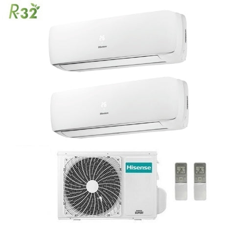 hisense climatizzatore condizionatore hisense dual split inverter serie mini apple pie 912 con 2amw50u4rxa r 32 wi fi optional 900012000 ean 8059657013170