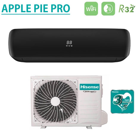 hisense climatizzatore condizionatore hisense inverter serie apple pro black 9000 btu tgve090bg r 32 wi fi integrato classe aa colore nero