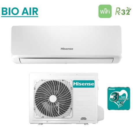 hisense climatizzatore condizionatore hisense inverter serie bio air 24000 btu tdbb240bg tdbb240bw r 32 wi fi integrato classe aa