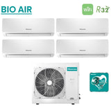 hisense climatizzatore condizionatore hisense quadri split inverter serie bio air 99912 con 4amw81u4raa r 32 wi fi integrato 90009000900012000